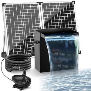 Solar-Powered Waterfall Kit for Garden Ponds