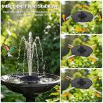 Solar Bird Bath Fountain Pump with 6 Nozzles