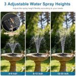 Solar Bird Bath Fountain Pump with 6 Nozzles