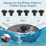 Solar Bird Bath Fountain Pump with 6 Nozzles