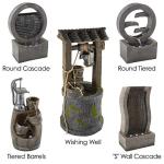 4-Tier LED Outdoor Water Fountain by Pure Garden