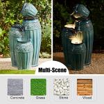 Glitzhome 27.25" Tiered LED Garden Fountain