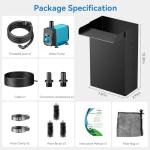 Pond Waterfall Spillway Kit with Pump and Tubing