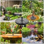AISITIN Solar Bird Bath Fountain with 6 Nozzles