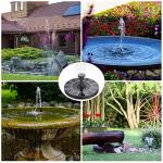 AISITIN Solar Bird Bath Fountain with 6 Nozzles