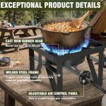 200,000 BTU Heavy-Duty Propane Burner for DIY Brews