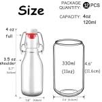 12 Pack 4 oz Flip Top Glass Bottles