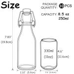 10-Pack 8.5 oz Swing Top Glass Bottles