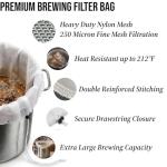 5-Pack Reusable Brew Bags for Home Brewing