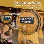 Mini Oak Barrel Dispenser with Chalkboard Front