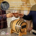 Mini Oak Barrel Dispenser with Chalkboard Front