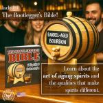 Mini Oak Barrel Dispenser with Chalkboard Front