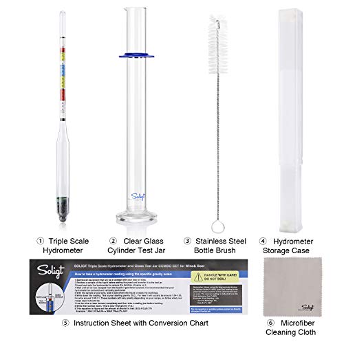 Triple Scale Hydrometer Test Kit for DIY Brewing