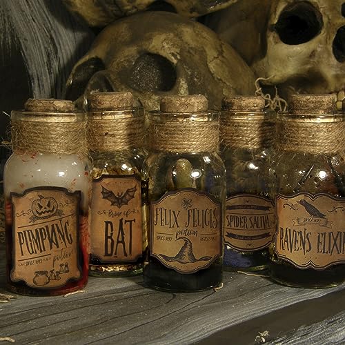 Halloween Wine Bottle Labels and Stickers Set