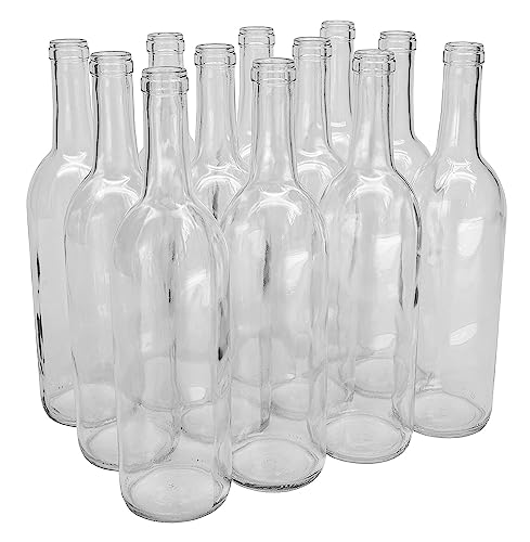 750ml Flat-Bottomed Bordeaux Glass Wine Bottles