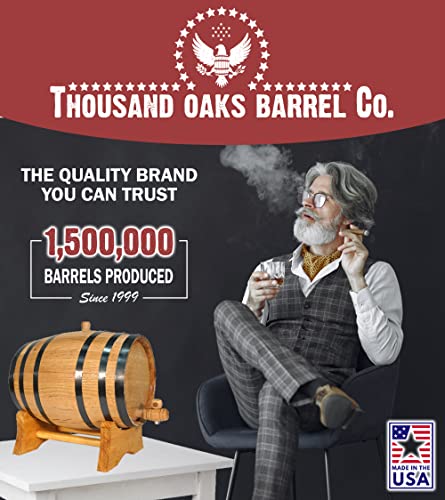 1 Gallon Oak Aging Barrel with Stand and Spigot