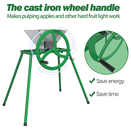 Stainless Steel Fruit Crusher with Flywheel Stand