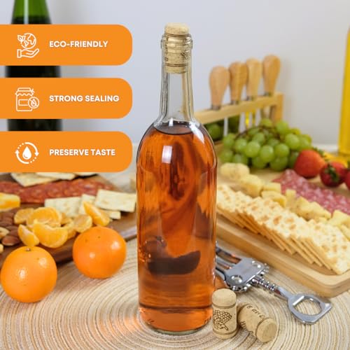 30 Premium Straight Wine Corks for Bottles