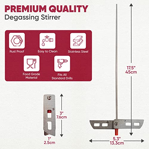 Stainless Steel Degassing Stirrer for Home Brewing