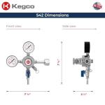 Kegco Chrome Draft Beer Regulator KC LH-542