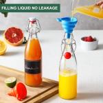 8 Pack 16 Oz Flip Top Glass Bottles