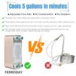 FERRODAY 30 Plate Stainless Steel Wort Chiller