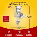 High Hopper Manual Corn and Grain Grinder