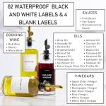 Olive Oil Dispenser Labels Set - 40 Waterproof Stickers