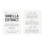 Personalized Vanilla Extract Labels - Set of 18
