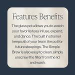 Rishi Tea Simple Brew Teapot with Strainer