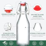8-Pack Flip Top Glass Bottles for Brewing