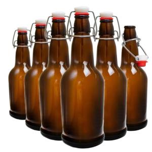 6 Pack Swing Top Glass Beer Bottles 16 Oz