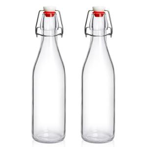 2 Pack 16oz Swing Top Bottles for Home Brewing