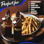 Amber Swing Top Glass Bottles 16oz 12 Pack