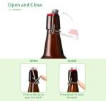 TienChoo 16.5oz Amber Flip Top Beer Bottles - 10 Pack