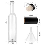 12 Pack 16oz Clear Glass Bottles with Corks