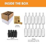 12 Clear 750 ml Wine Bottles with Corks