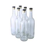 750 ml Clear Wine Bottles with Corks - Pack of 6