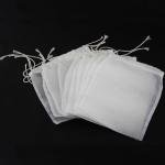 10 White Fine Mesh Straining Bags for Brewing
