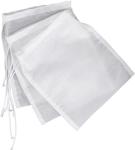10 White Fine Mesh Straining Bags for Brewing