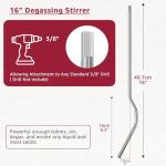 Dbgogo 16” Stainless Steel Degassing Stirrer for Brewing