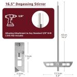 16.5” Stainless Steel Wine and Beer Degassing Stirrer