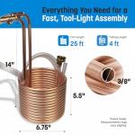 25ft Copper Coil Wort Chiller with Tubing