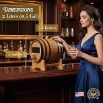 2L American Oak Mini Barrel with Chalkboard Front