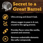 1L Premium Oak Barrel for Aging Whiskey & Rum