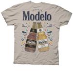 Modelo Men's Short Sleeve Beer T-Shirt - Beige