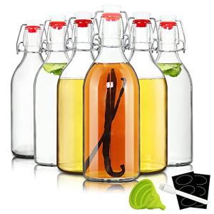 YEBODA 16oz Swing Top Glass Bottles - 6 Pack