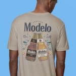 Modelo Men's Short Sleeve Beer T-Shirt - Beige