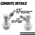 Ball Lock Keg Connector with Swivel Nuts