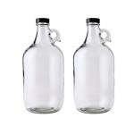 0.5 Gallon Glass Jugs with Airtight Caps - 2 Pack